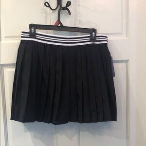 Avia Black Tennis Athletic Skirt with Striped Waistband